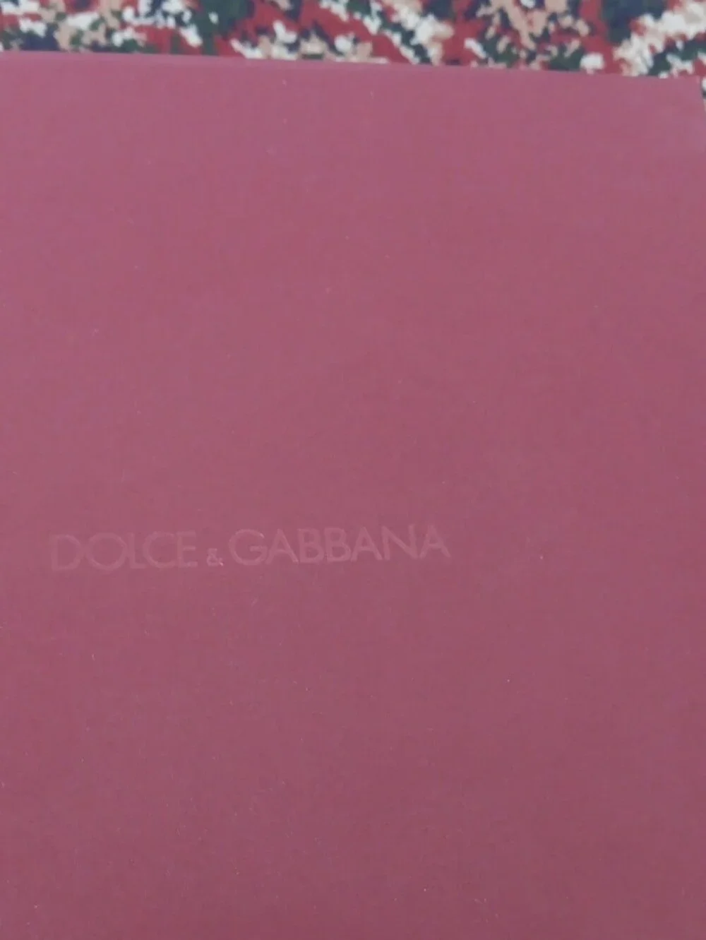 Dolce & Gabbana Burgundy Gift Set with Branded Tissue and Envelope